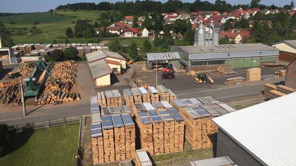 Sägewerk Selle aus der Vogelperspektive